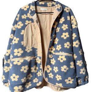 ILLA ILLA Blue and Cream Fleece Jacket